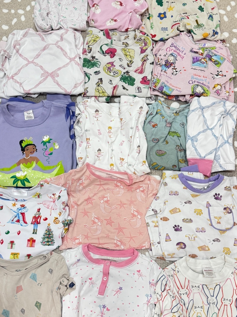 Lot of 22 Bamboo Pajamas Pima TBBC set shorts long sleeve toddler girl tee bows - Picture 15 of 16